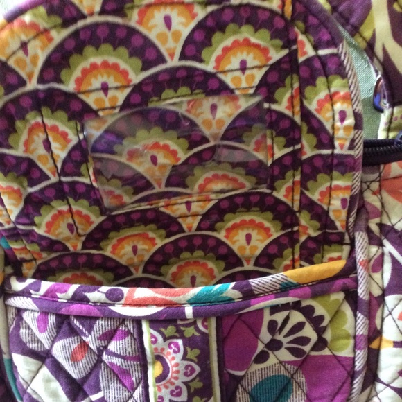 Vera Bradley Bag plum paisley small hipster style - Picture 7 of 14